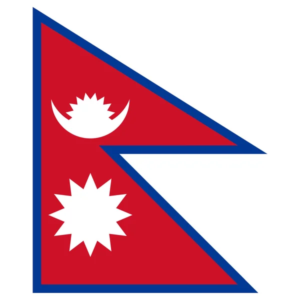 Vector illustration of the flag of Nepal — Stock Vector