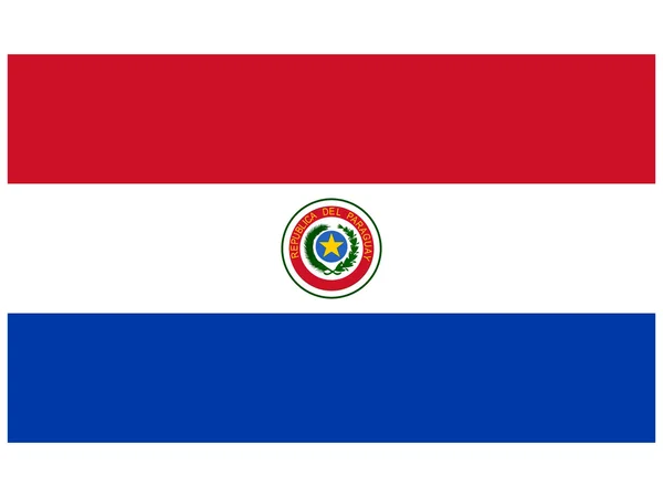 Векторная иллюстрация флага Парагвая — стоковый вектор