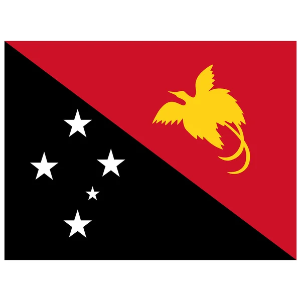 Ilustración vectorial de la bandera de Papúa Nueva Guinea — Vector de stock