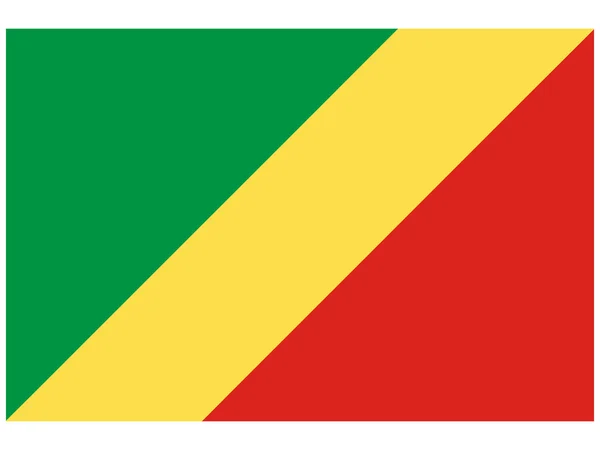 Vektorillustration der Flagge der Republik Kongo — Stockvektor