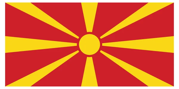 Vector illustration of the flag of Republic of Macedonia — Stock Vector