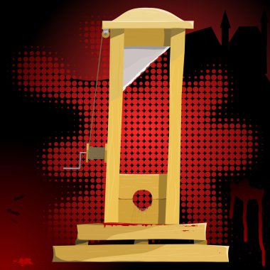 Vector illustration of a guillotine. EPS10 clipart