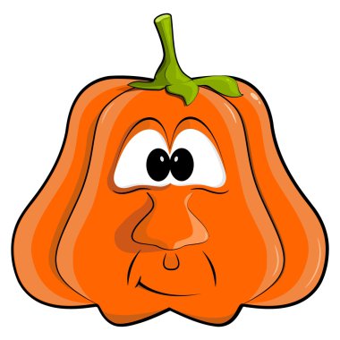 Vector illustration of cartoon pumpkin. EPS10 clipart