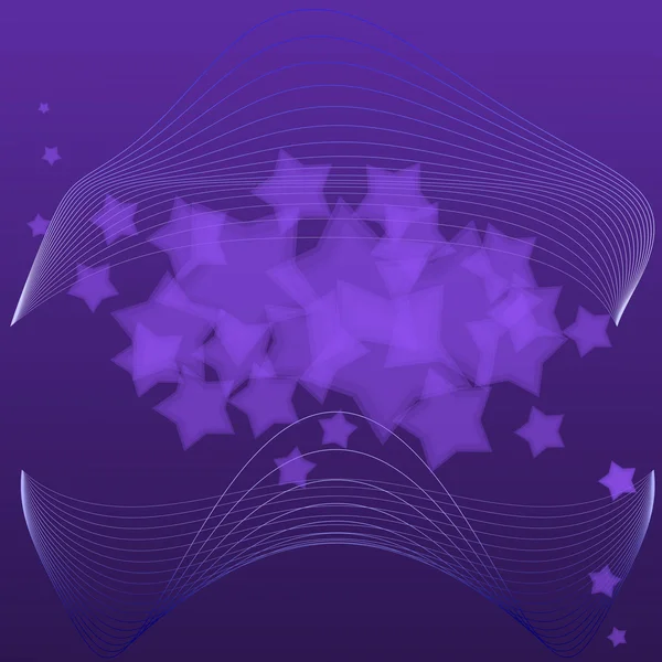 Vector illustration of violet abstract background with stars — Stock Vector