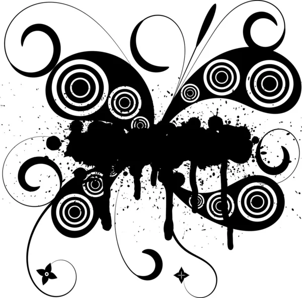 Vector illustration of abstract grunge tattoo — Stock Vector