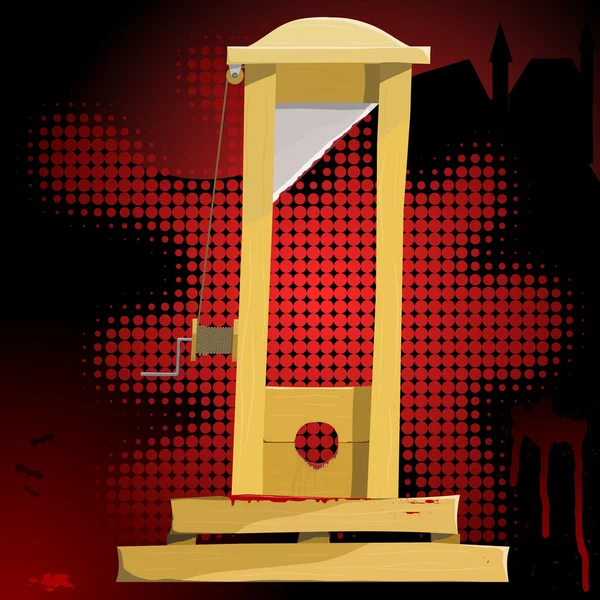 Vector illustratie van een guillotine. EPS10 — Stockvector