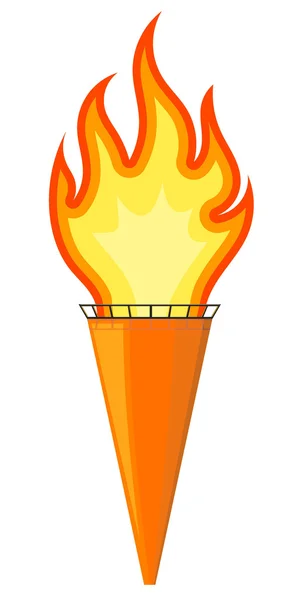 Illustration vectorielle d'une torche de dessin animé. PSE10 — Image vectorielle
