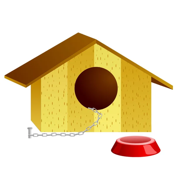 Vector illustration of doghouse — Stock Vector