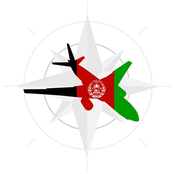 Imagen vectorial del aire en Afganistán — Vector de stock