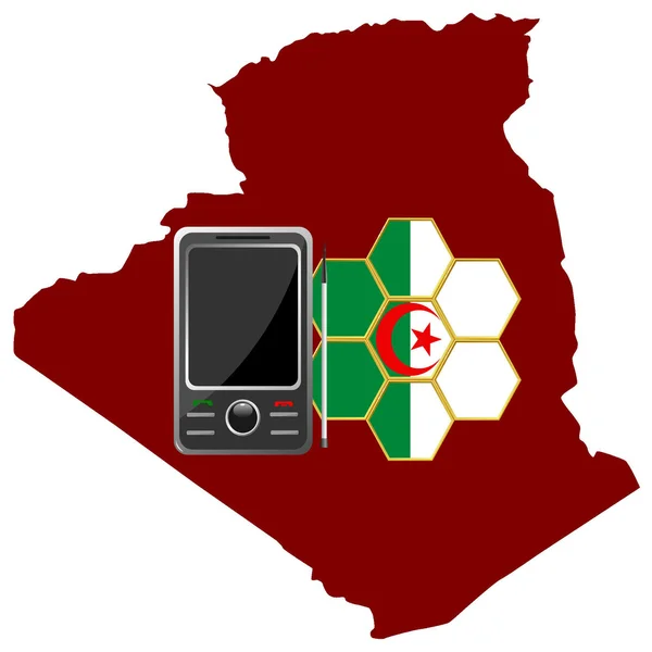 Mobiele communicatie Algerije — Stockvector