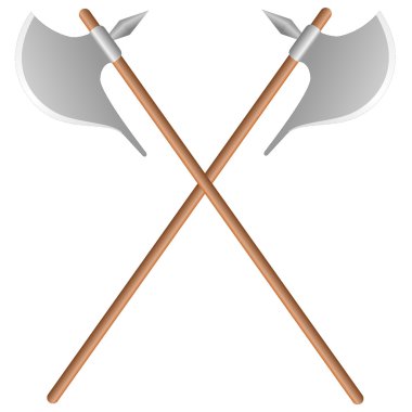 Vector illustration halberds clipart