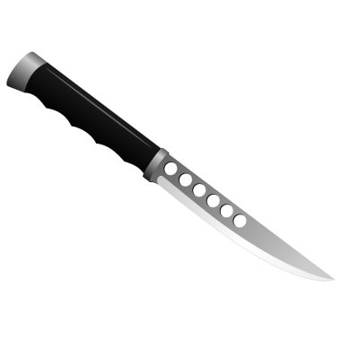 Vector illustration of a kitchen knife clipart