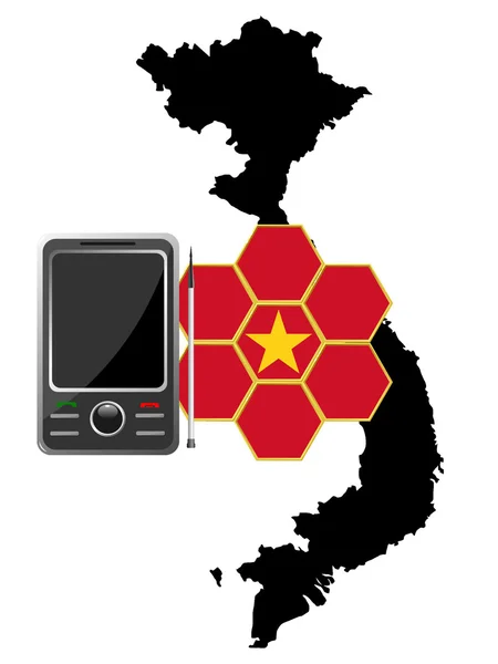 モバイル通信ベトナム — ストックベクタ