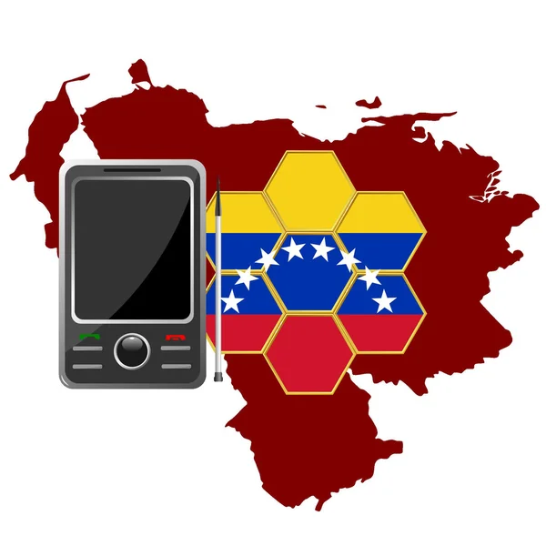 モバイル通信のベネズエラ — ストックベクタ