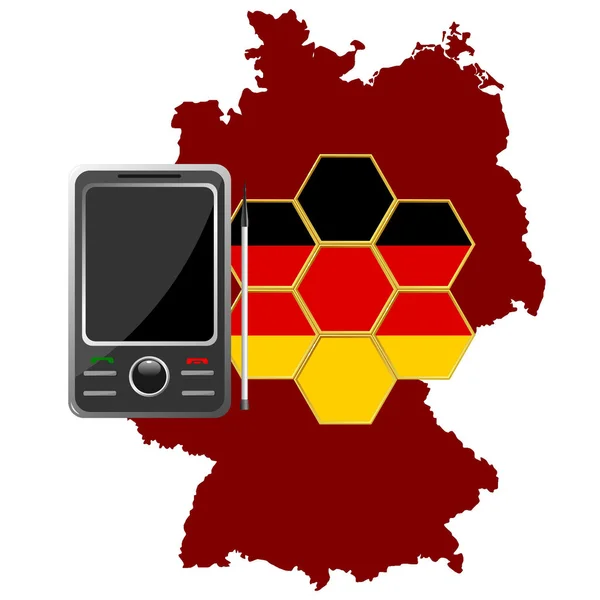 Mobile Communications Germany — Stock Vector