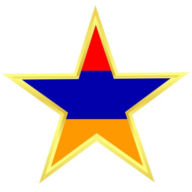 Ermenistan bayrağıyla altın yıldız