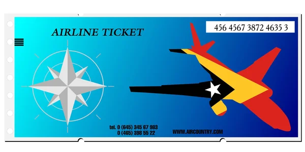 Vector illustration ticket to East Timor — Stock Vector