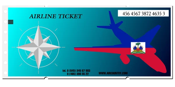 Biglietto illustrazione vettoriale per Haiti — Vettoriale Stock