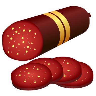 Salami. vector clipart