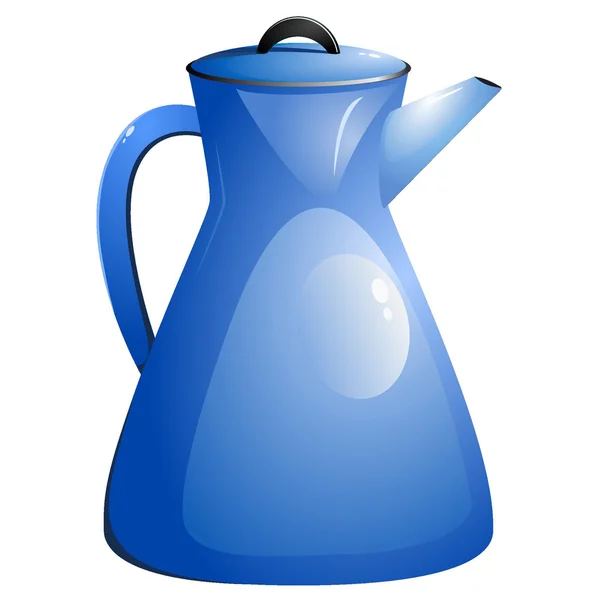 Blue coffee pot. vector — Stock Vector