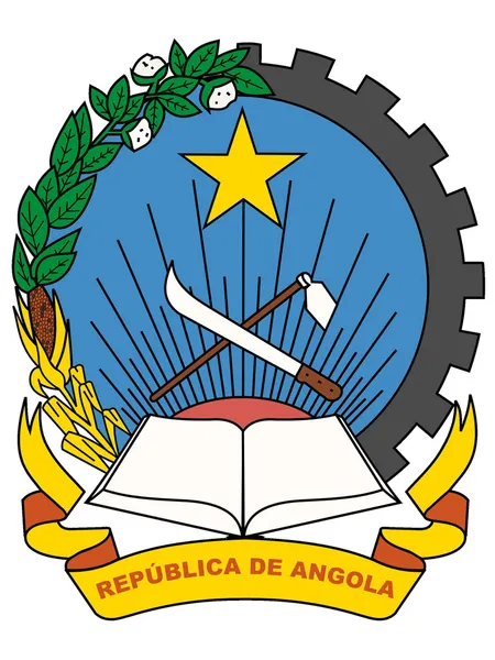 The national coat of arms of Angola — Stock Vector