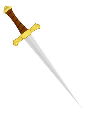 Vector illustration of a dagger clipart