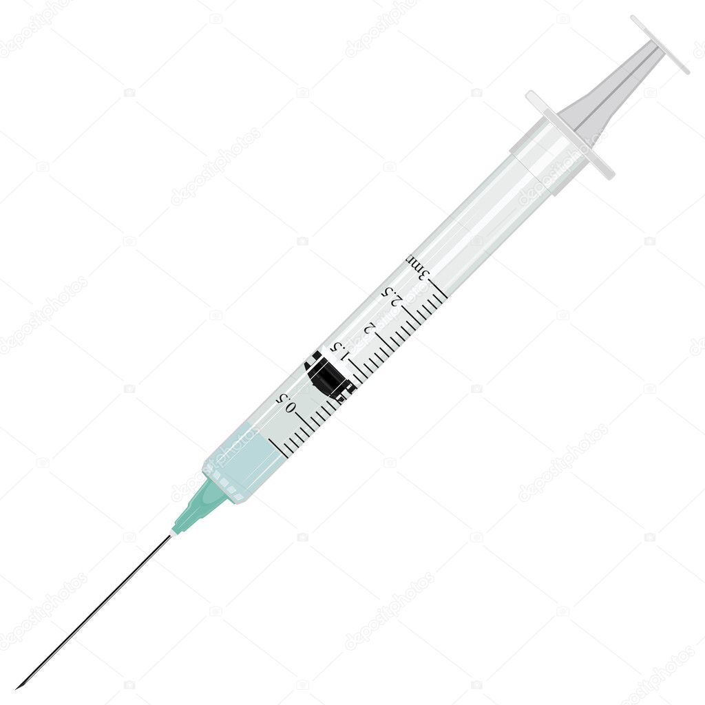 Vector illustration of a syringe