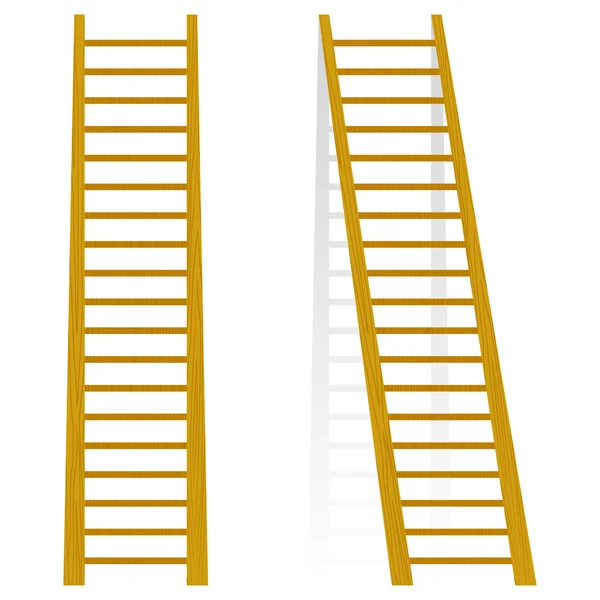 A fából készült lépcsőház vektorillusztrációja — Stock Vector