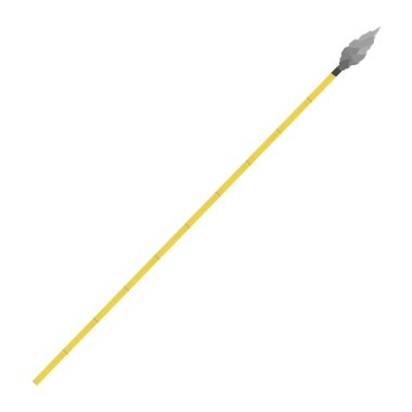 Vector illustration of an ancient spear clipart