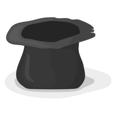 Vector illustration of a hat beggar clipart