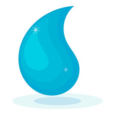 Vector illustration of cartoon water drop