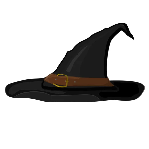 Vektorový kreslený čarodějnický klobouk — Stockový vektor