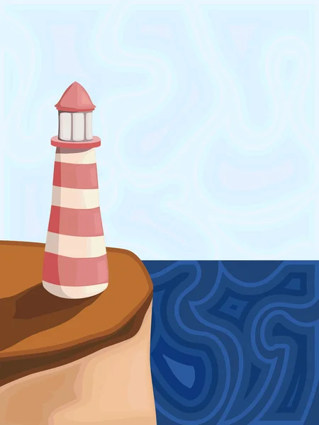Vector illustration of a lighthouse — Stock Vector