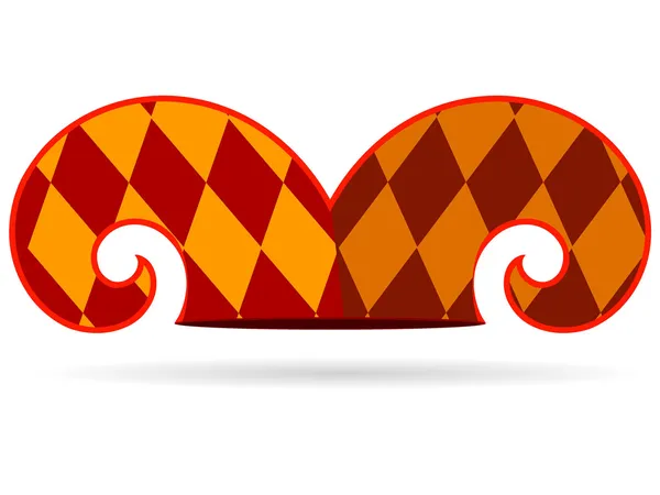 Ilustración vectorial de un sombrero bufón — Vector de stock