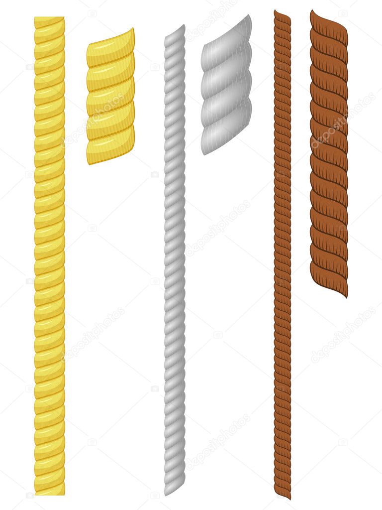 Vector illustration of a set of rope