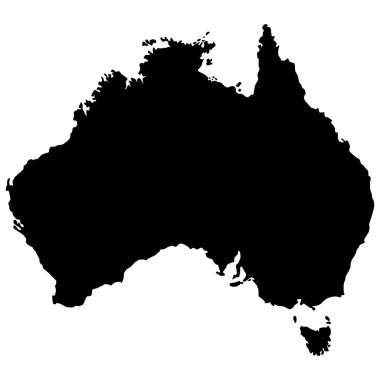 Avustralya haritalar vektör çizim