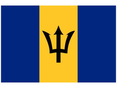 vectorillustratie van de vlag van barbados