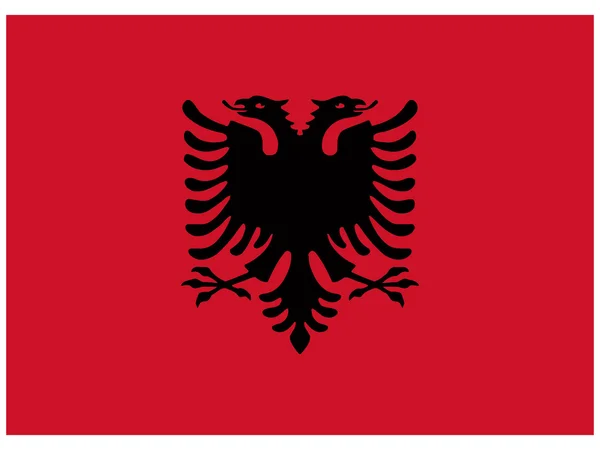 Ilustracja wektorowa flagi Albanii — Wektor stockowy