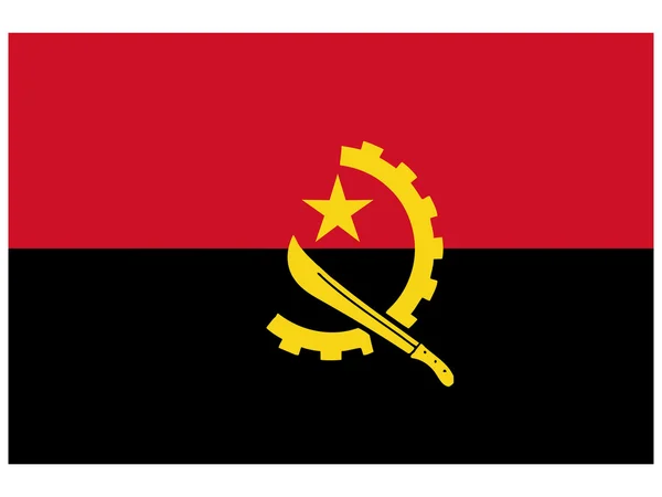 Vector illustration of the flag of Angola — Stock Vector