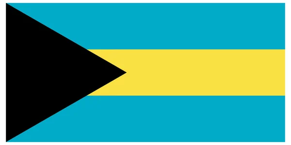 Vector illustration of the flag of Bahamas — Stock Vector
