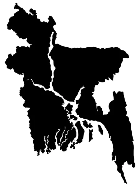 孟加拉国地图矢量插画 — 图库矢量图片