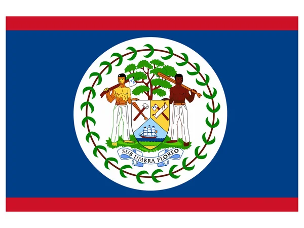 Vector illustration of the flag of Belize — Stock Vector