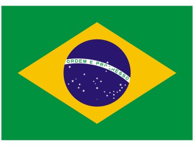 Vector illustration of the flag of Brazil clipart