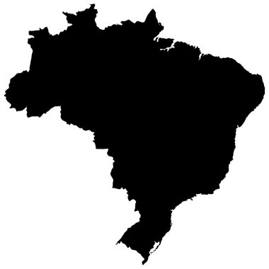 Vector illustration of maps of Brazil clipart