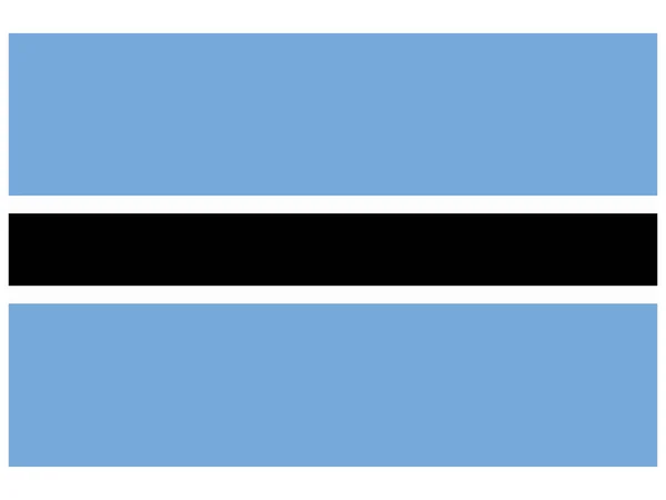 Vector illustration of the flag of Botswana — Stock Vector