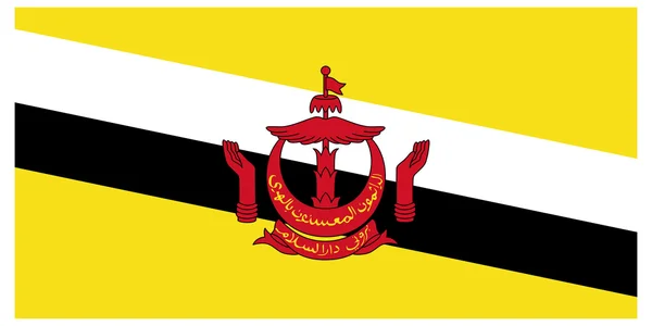 Vektorové ilustrace vlajka Bruneje — Stockový vektor