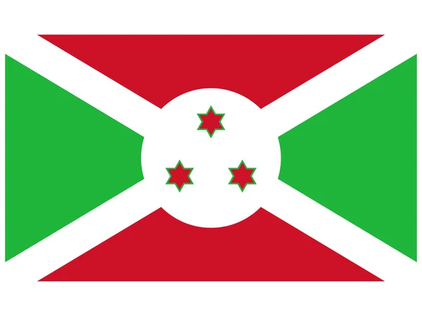 Vector illustration of the flag of Burundi — Stock Vector