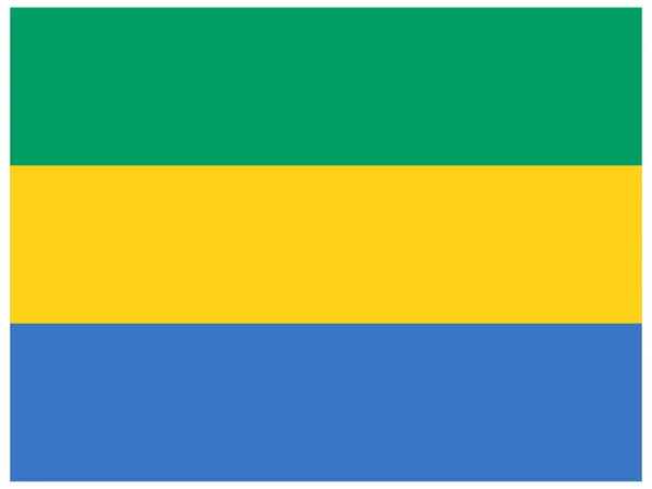 Vector illustration of the flag of Gabon — Stock Vector