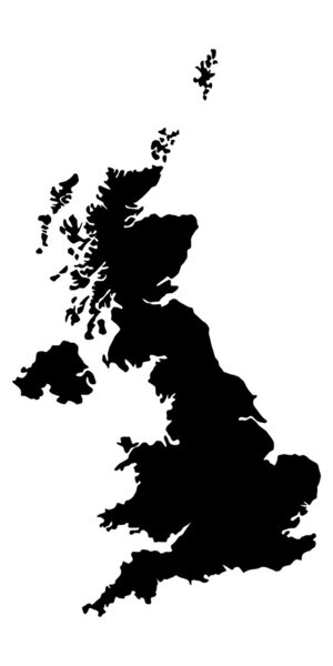 Vector illustration of maps of United Kingdom