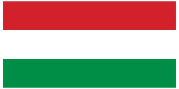Vector ilustración de la bandera de Hungría — Vector de stock